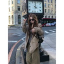 【FANGTING】 Women Autumn Faux Suede Minimalist Wide Shoulder Oversized Blazer Coat Casual Suit Jacket