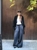 【FANGTING】 Women Spring Batwing Sleeve Cardigan Coat Shawl Style Black Short Knit Sweater Top