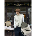 【FANGTING】Women's White Knitted Waistcoat Spring Cardigan Vest Layering Sleeveless Sweater Coat