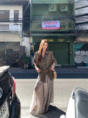 【FANGTING】Women's Army Green Shirt Spring Summer New Cargo Style Epaulet Blouse Coat